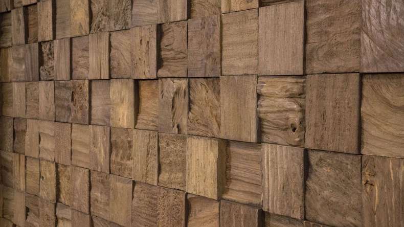 Skaben WoodWall - Cube en bois de teck Sulawesi