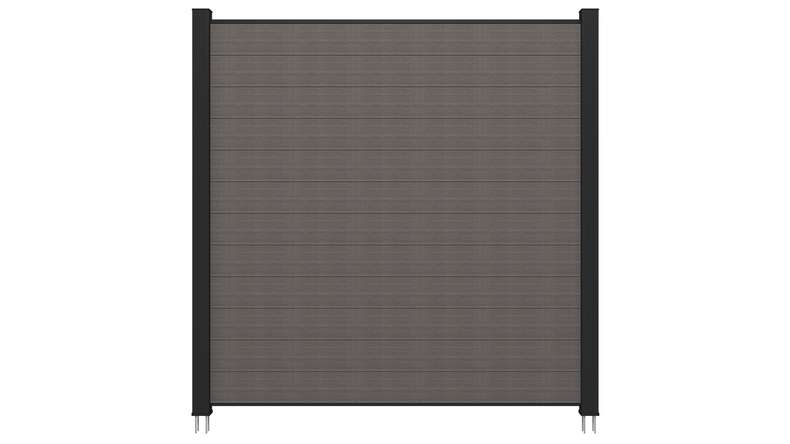 planeo INFINITY - WPC CoEx Steckzaun Dunkelgrau 176 x 183 cm