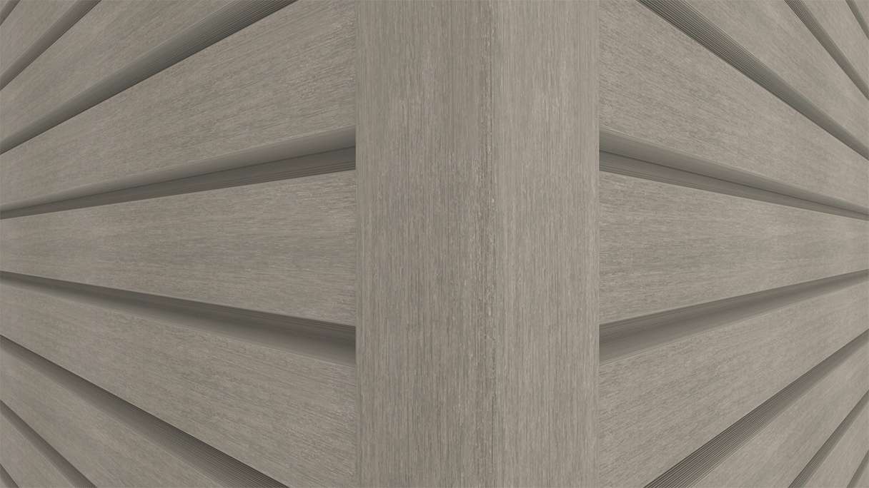 planeo LINEA Wide - Bardage de façade en WPC CoEx, gris clair, 2900 x 181 mm