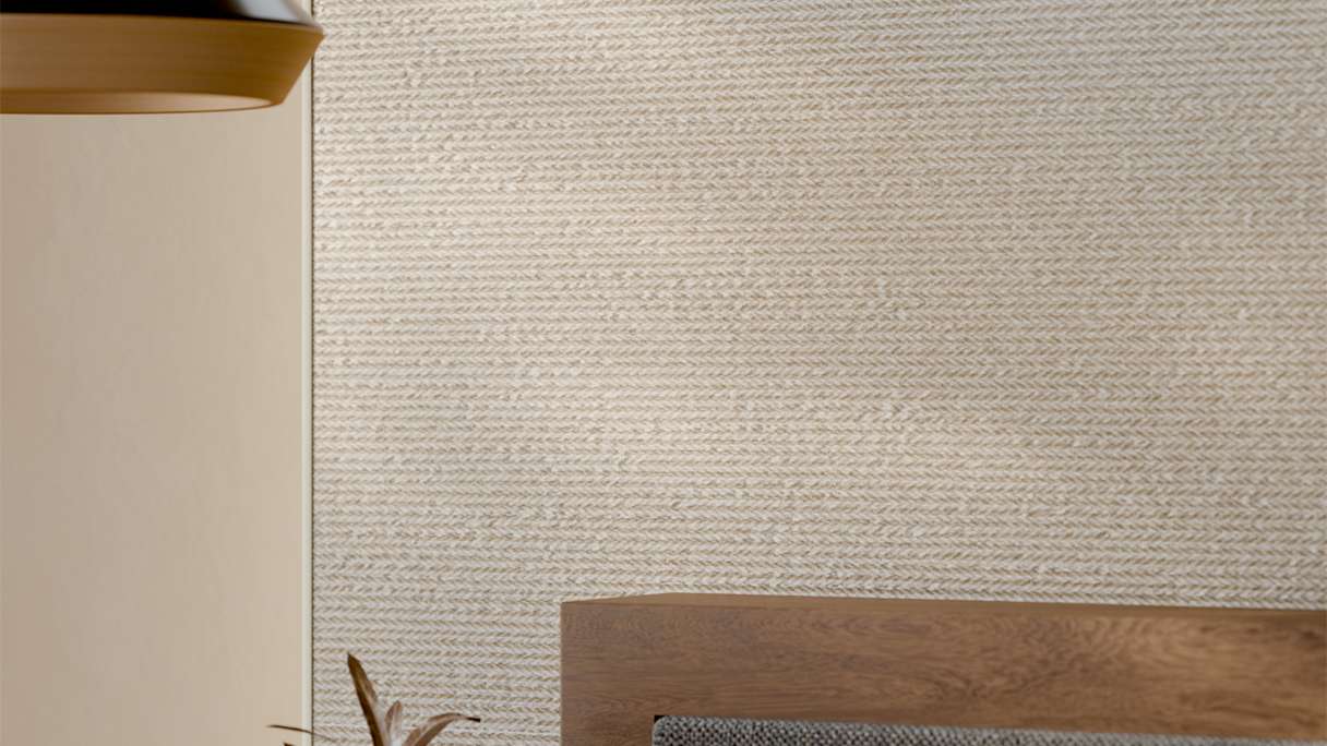planeo Wandverkleidung SPC - CeraRock Tile Stripes Tweed Sand 120 x 60 cm