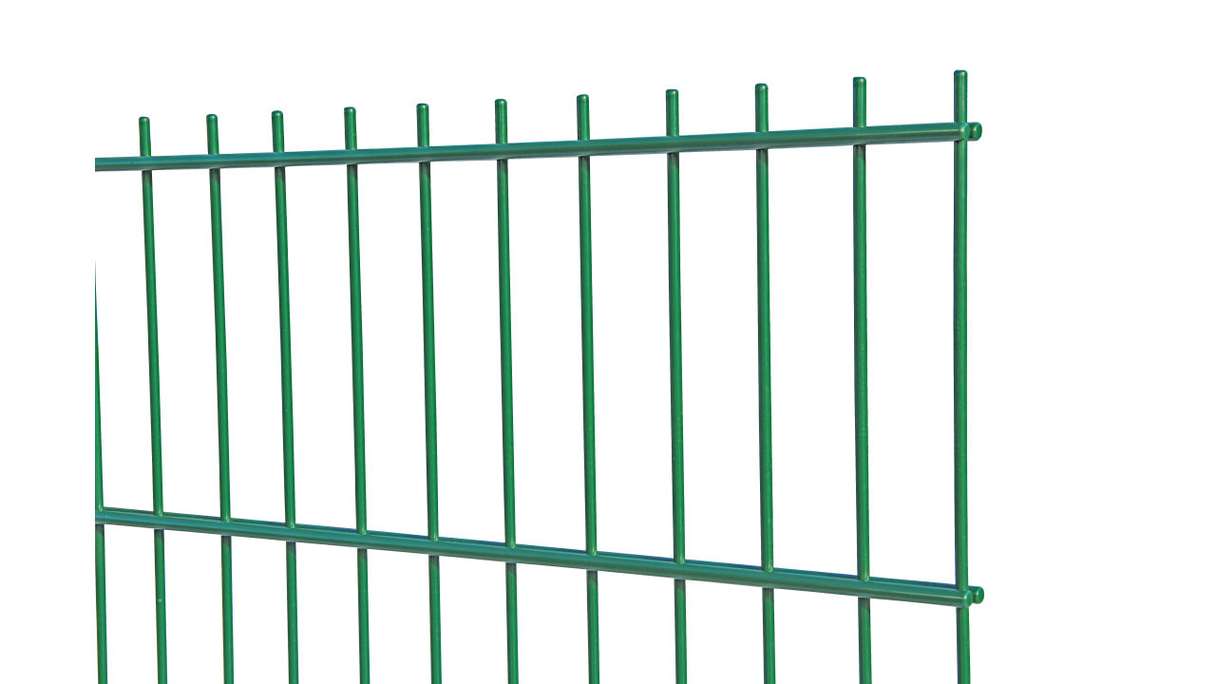 Doppelstabmattenzaun schwer 8/6/8 RAL 6005 Moosgrün - 1030 x 2510 mm