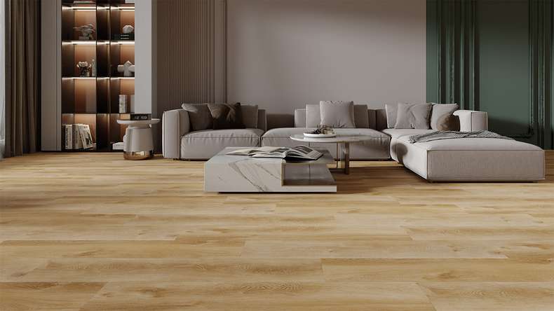 planeo Vinyle à clic rigide - HOMEtec Pro 50 IXPE Sunrise Mellow Oak | Isolation phonique intégrée (RP-E50-1)