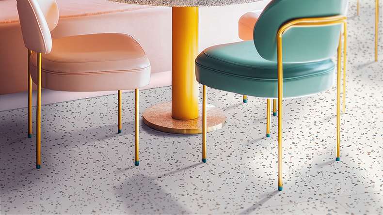 Gerflor Klebevinyl - Creation 70 Chips Cobalt