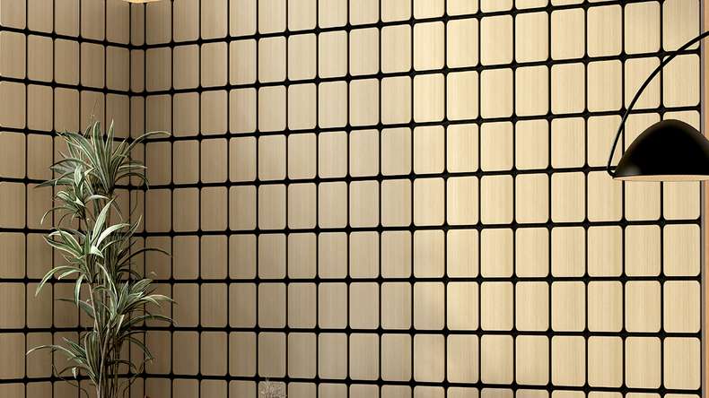 Skaben Panneaux acoustiques SilentWall - Carré Chêne Naturel Clair - 60 x 58,5 cm