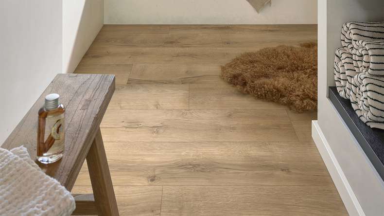 Sol design MEISTER MeisterDesign. next DD 500 S - 06439 Chêne fissuré Terra | Isolation phonique intégrée (400054-1287220-06439)