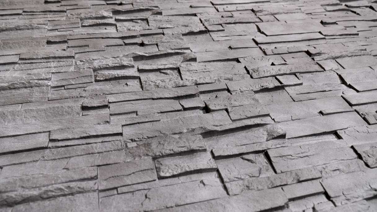 panneau de façade planeo aspect pierre - NoviStone Anthracite 1054 x 334 mm