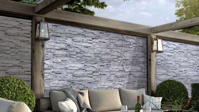 planeo Fassadenplatte Steinoptik - NovikStone DS Grigio 1054 x 334 mm