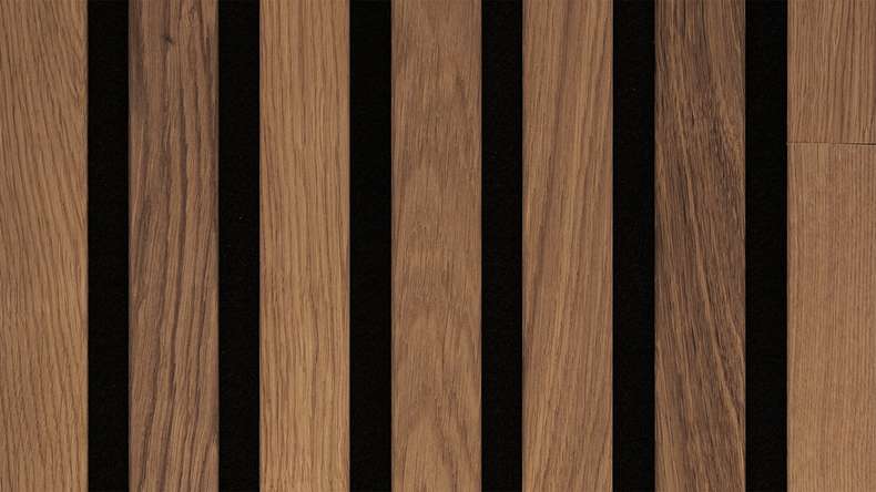 MEISTER Panneaux acoustiques Acoustic Sense WOOD - Chêne brun 4312 - 260 x 33 cm