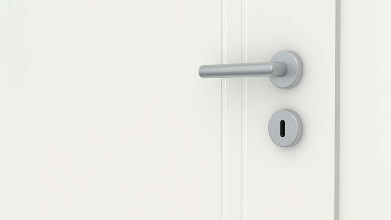 planeo Porte d'intérieur design VELA Kado 7O laque blanche 9010 chant d'angle | laqué - 2110 x 610|735|860|985 mm