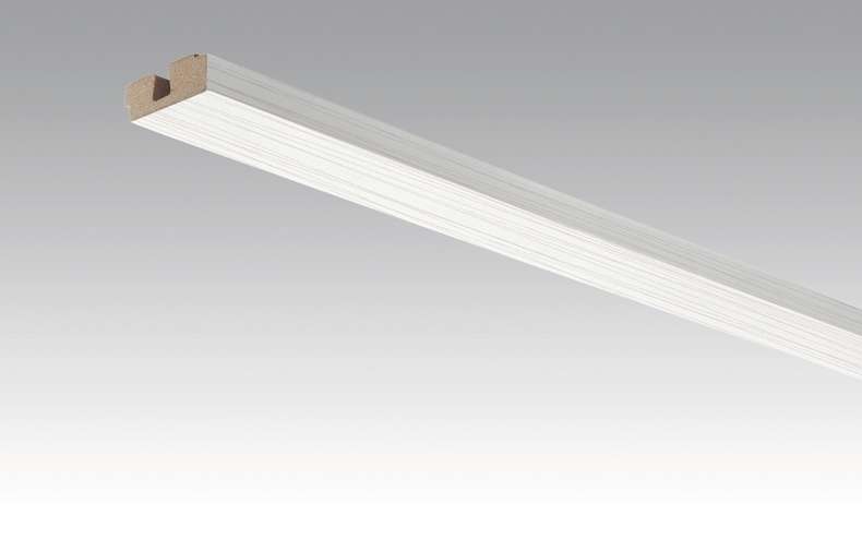MEISTER Sockelleisten Deckenabschlussleisten Streifer silber 4021 - 2380 x 40 x 15 mm (200032-2380-04021 - 2600234021)