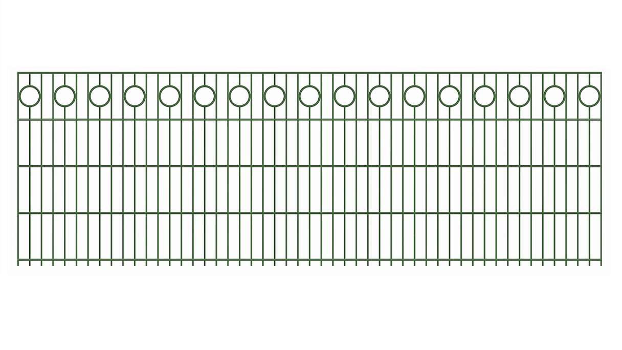 recinzione decorativa a doppio binario Halo 6/6/6 RAL 6005 verde muschio