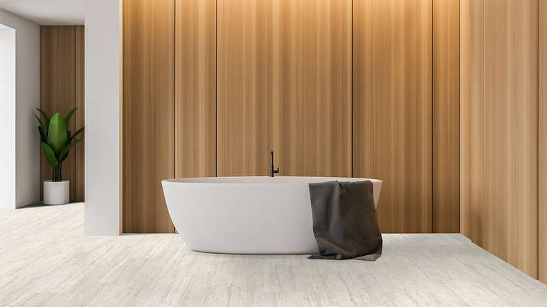 Gerflor Sol PVC clipsable - Senso Clic Travertin Ivory | Made in Europe (60981511)