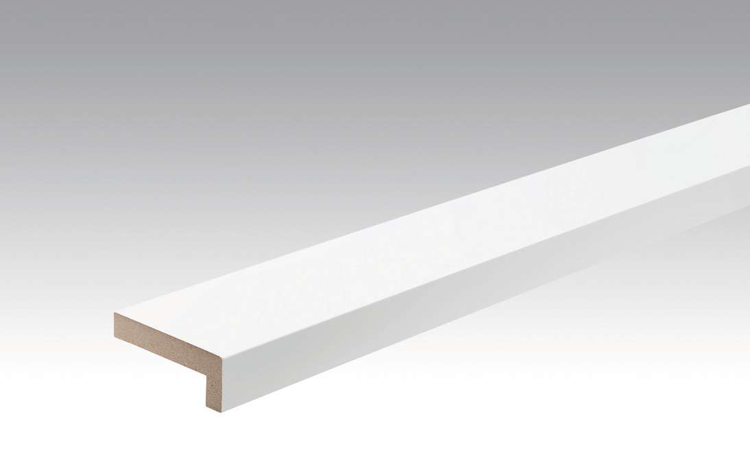MEISTER Sockelleisten Winkelabdeckleisten Uni weiß glänzend DF 324 - 2380 x 60 x 22 mm (200028-2380-00324 - 260523324)