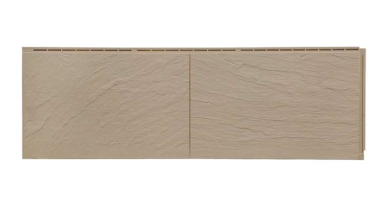 Panneau de façade Zierer aspect ardoise SS1 - 1115 x 359 mm gris beige en PRV