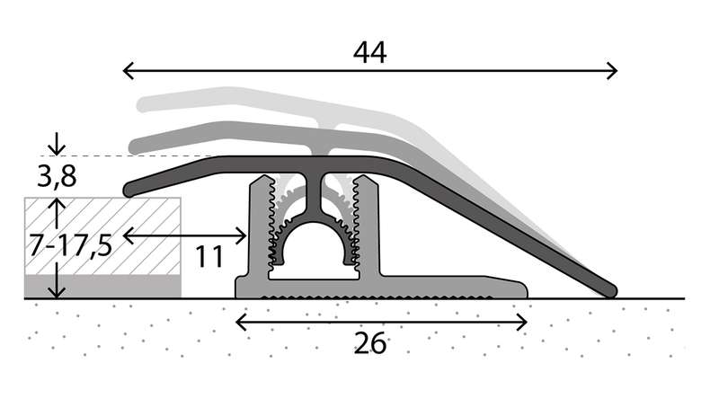 planeo Profilé d'adaptation professionnel 307 - 270 cm