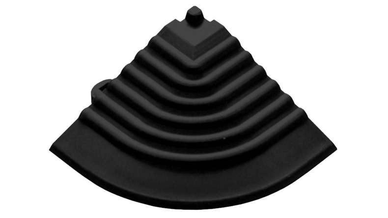 planeo Eckteil für 30 x 30 cm Klickfliesen - schwarz