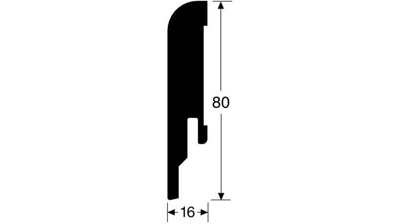 Plinthes MEISTER Chêne gris 6671 | - 2380 x 80 x 16 mm (200006-2380-06671)