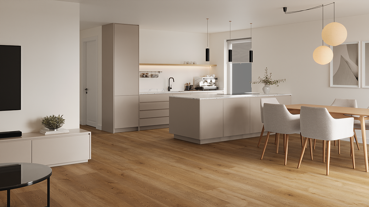 planeo Vinile rigido Klick - ObjektPRO Rovere Royale 1,83m di lunghezza tavola XL | isolamento acustico integrato (SP183-43)