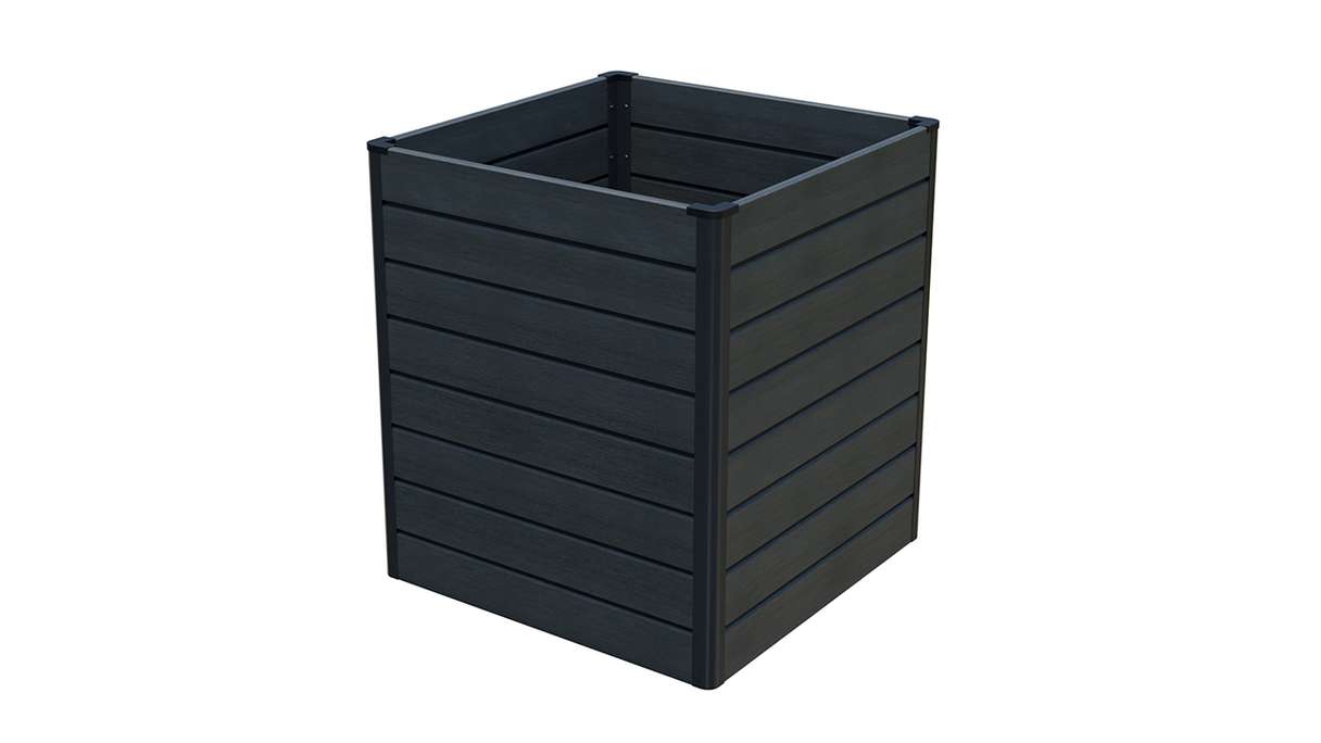 planeo BPC-Rhombus bac surélevé Cube - gris pierre co-ex. 70 x 70 x 79 cm