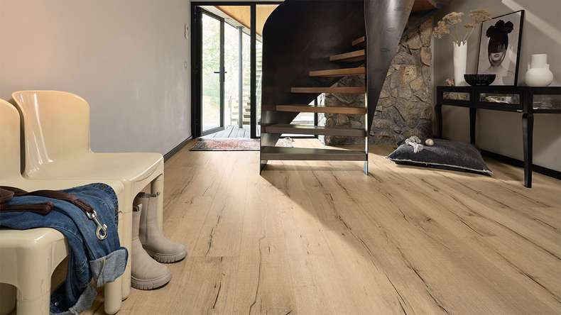 Sol design MEISTER MeisterDesign. next DL 500 S - 07139 Chêne vieux bois clair | Isolation phonique intégrée (400055-2052220-07139)
