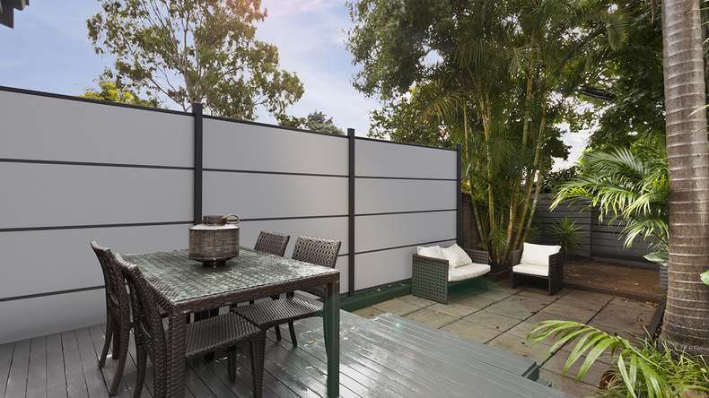 planeo Gardence Resistant - Profilé simple gris uni 180 x 45 x 8mm