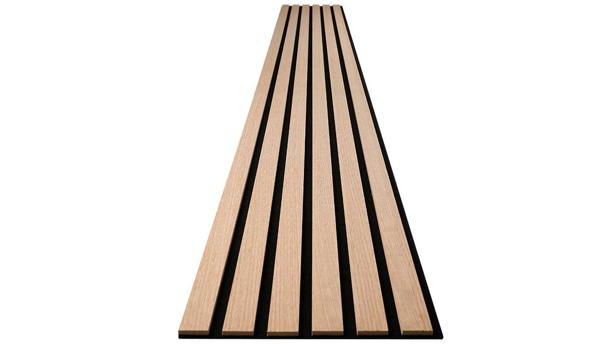 Pannelli acustici Skaben SilentWall Comfort - rovere marrone chiaro - 250 x 30 cm