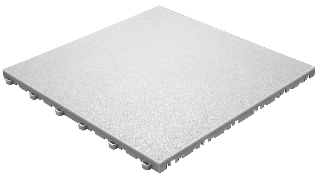 planeo carreau de terrasse en plastique - blanc-aluminium