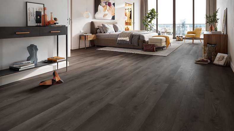 planeo Vinyle à clic rigide - HOMEtec Pro 50 IXPE Shadow Oak | Isolation phonique intégrée (RP-E50-7)