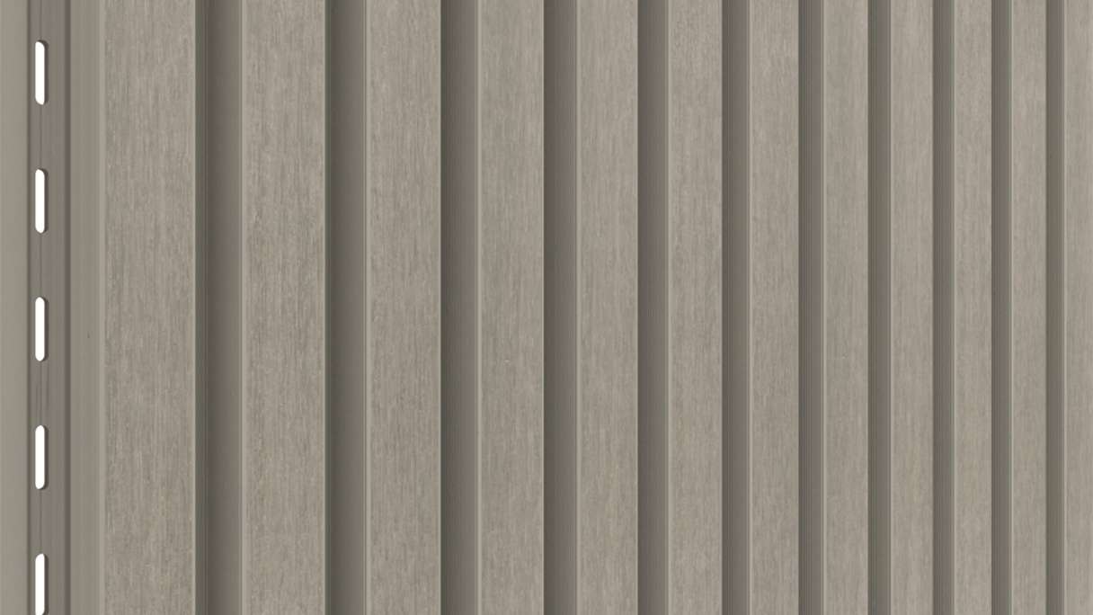 planeo LINEA Slim - Bardage de façade en WPC CoEx, gris clair, 2900 x 215 mm