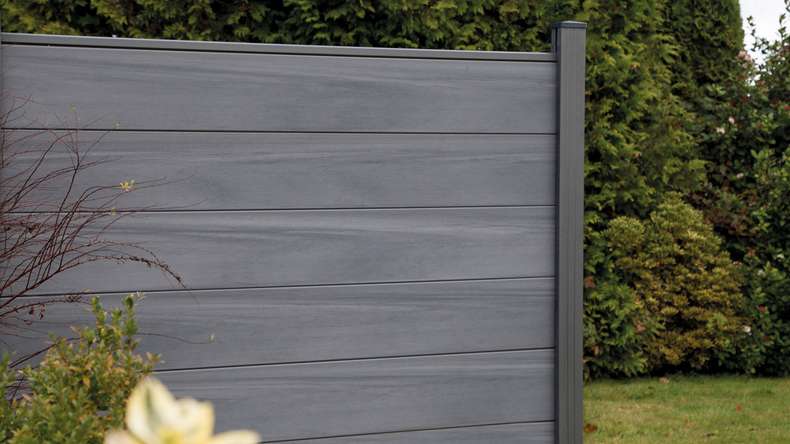 planeo Gardence Strong XL - Profil unique gris pierre co-ex 1800 x 261 cm