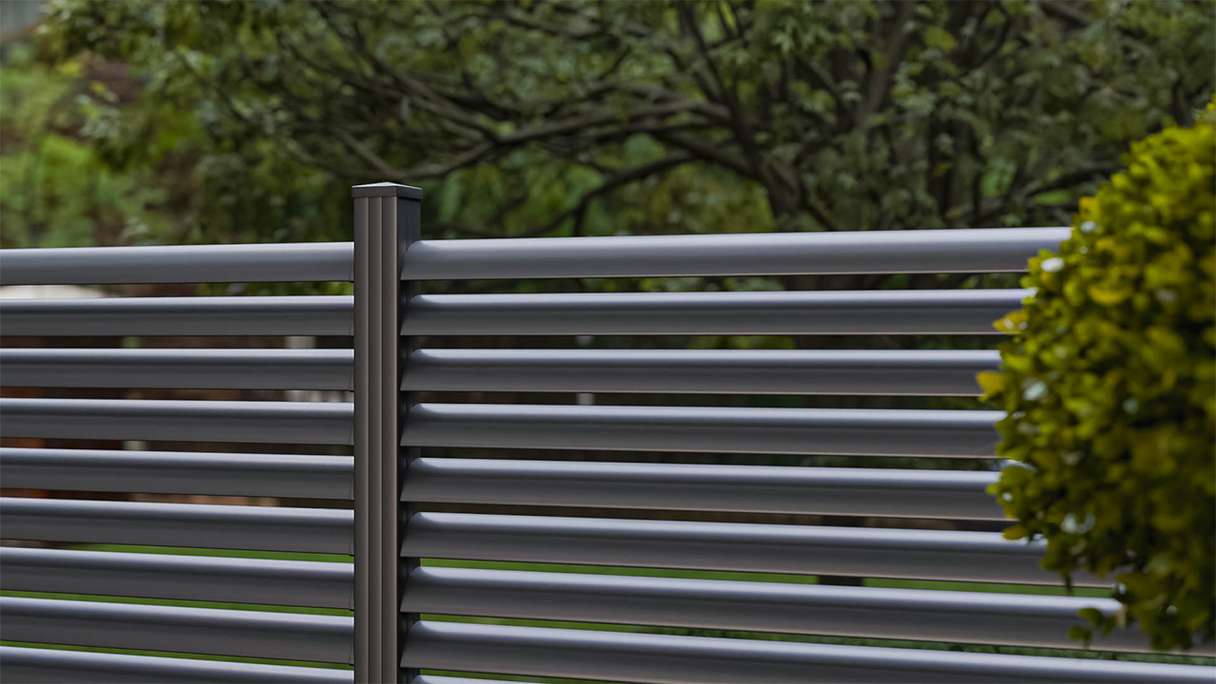 planeo Gardence Metallic Ellipse - Recinzione da giardino in alluminio quadrata Antracite | DB703
