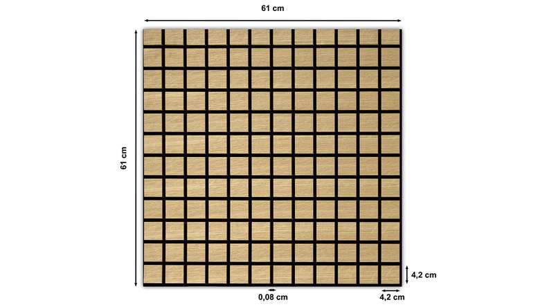 Pannelli acustici Skaben SilentWall Cube - rovere marrone chiaro - 61 x 61 cm