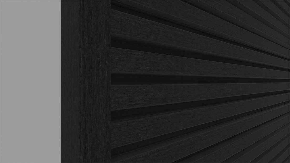 planeo LINEA - Alu CoEx Endprofil Schwarz 3000 x 74 x 61 mm