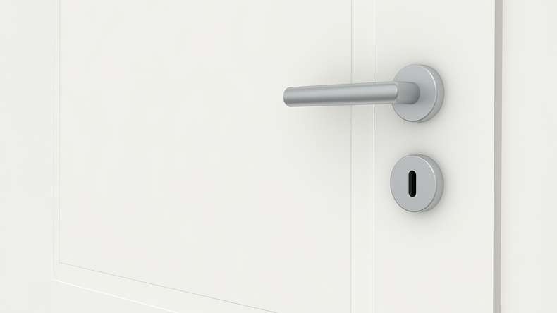 planeo Porte d'intérieur design VELA Lallu 2 laque blanche 9010 chant d'angle | laqué - 1985 x 610|735|860|985 mm
