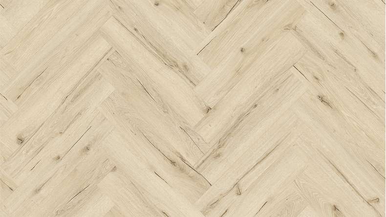 planeo Vinile rigido a incastro - Rovere chiaro a spina di pesce | isolamento acustico integrato (DF-KH-251-055)
