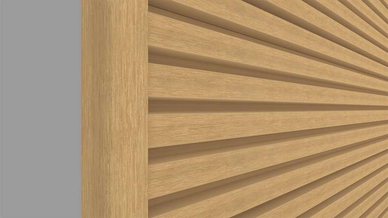 planeo LINEA Slim - Bardage de façade en WPC CoEx, couleur sable, 2900 x 215 mm