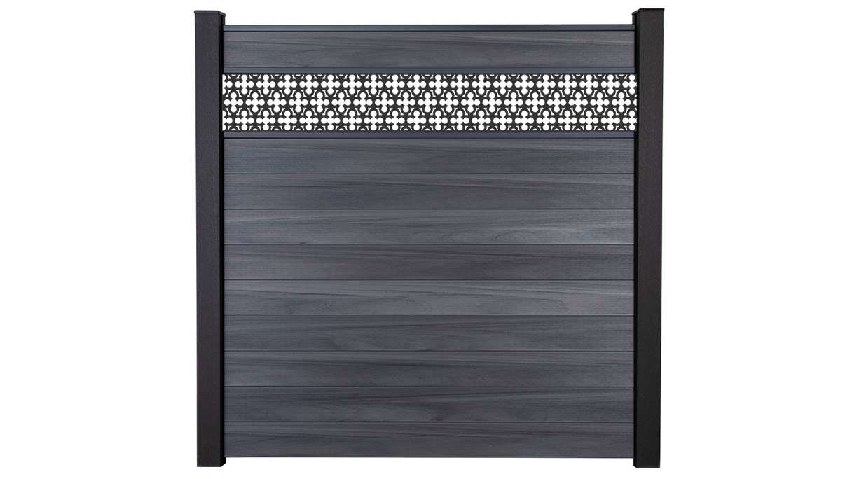 planeo Gardence Strong - recinzione a innesto BPC Oriental stone grey co-ex 180 x 180 cm