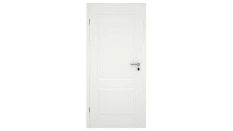 planeo Porte d'intérieur design VELA Lallu 2 laque blanche 9010 chant d'angle | laqué - 1985 x 610|735|860|985 mm