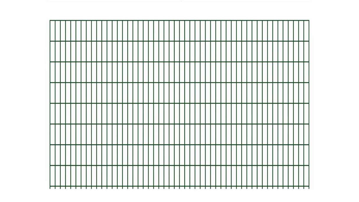 Doppelstabmattenzaun schwer 8/6/8 RAL 6005 Moosgrün - 1630 x 2510 mm