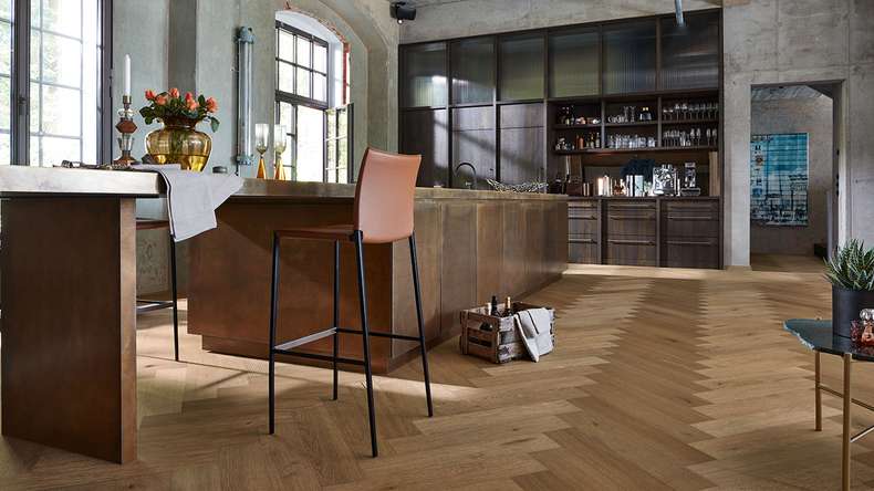 planeo Sol en bois - Noble Wood Herringbone Mysen | Made in Germany (EDP-1398)