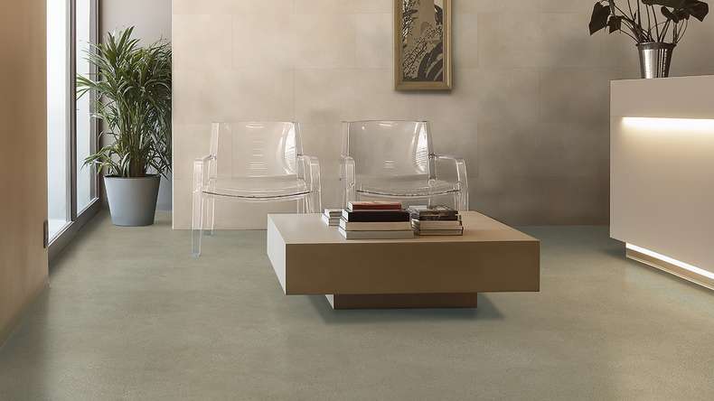 Gerflor Vinyle à clic Rigid - Création 55 Clic Acoustic Backyard Taupe | Isolation phonique intégrée (61261713)