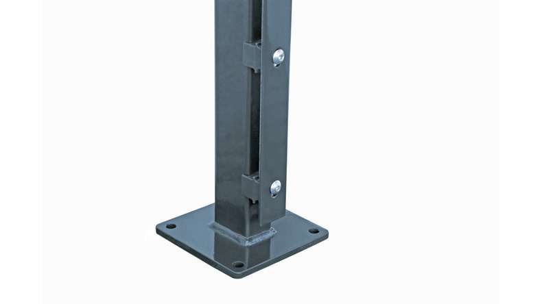 Poteau de clôture de type FB anthracite pour clôture à double maille