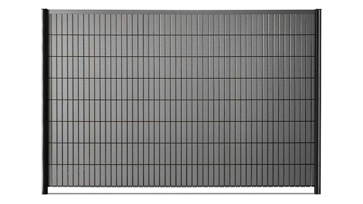 planeo Kit de bandes WPC - Anthracite L 250 x H 123-183cm