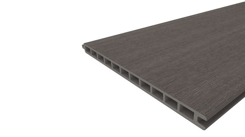planeo INFINITY XL-Board - Clôture à emboîter WPC CoEx gris foncé 176 x 183