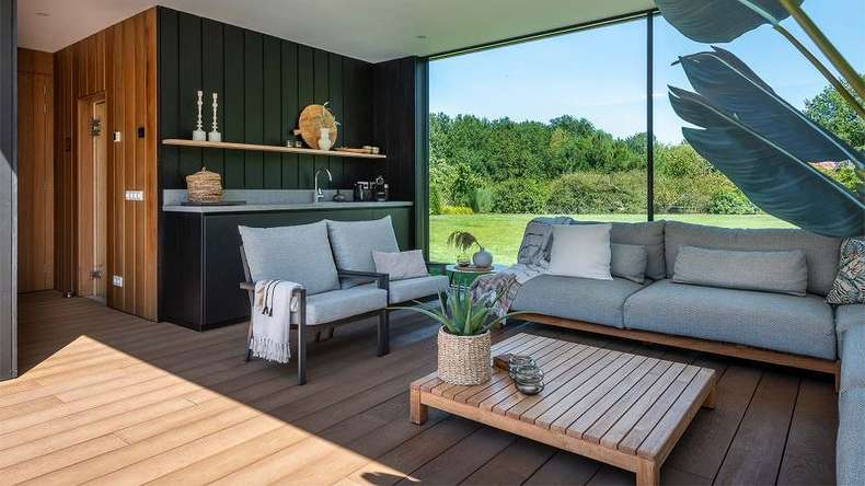 planeo Authoria PureBoard Plancher de terrasse massif - Copper Nature Oak 3.6m structuré