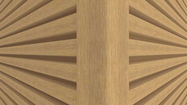 planeo LINEA Slim - Bardage de façade en WPC CoEx, couleur sable, 2900 x 215 mm