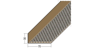 planeo Protect Lüftungswinkelprofil - LÜW 30x70x2500mm braun
