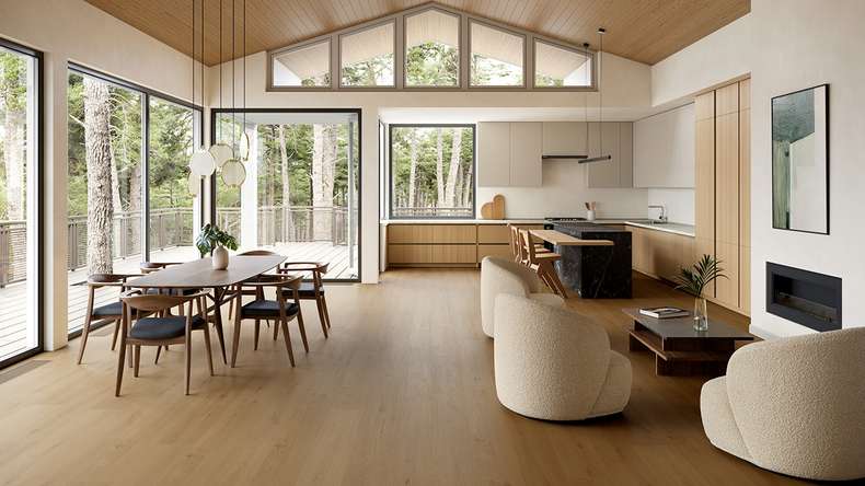 planeo WPC Vinile ad incastro - PUREtec MAX 70 EIR Pure Golden Oak | Isolamento acustico integrato (RP-A50-7)