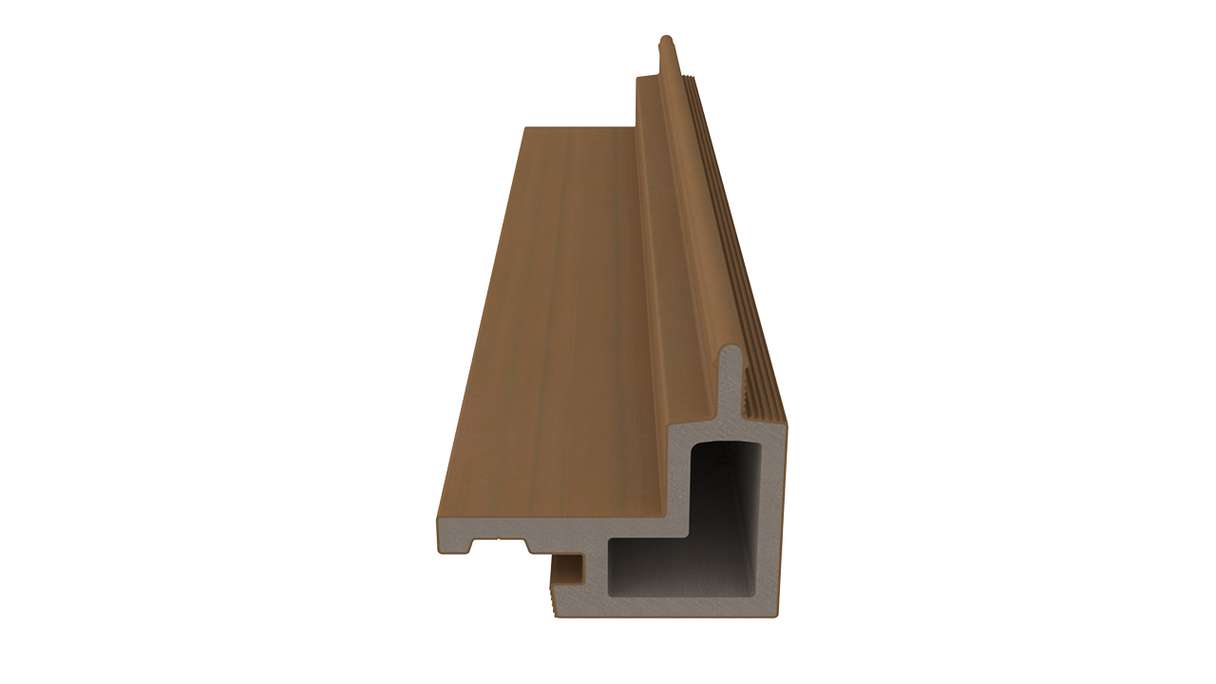 planeo LINEA - WPC CoEx Außenwinkel Burma Teak 2900 x 62 x 55 mm