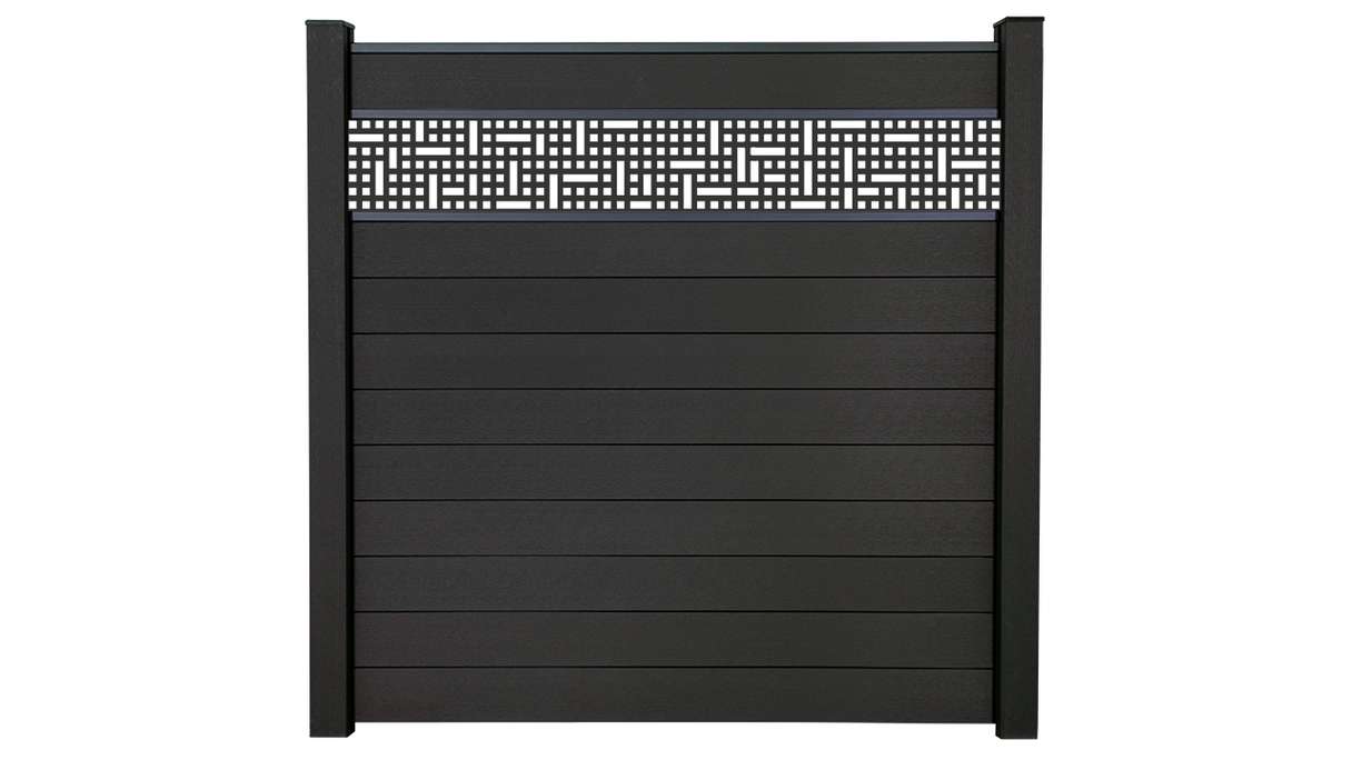 planeo Gardence Strong - BPC-Steckzaun Mesh Anthrazitgrau 180 x 180 cm